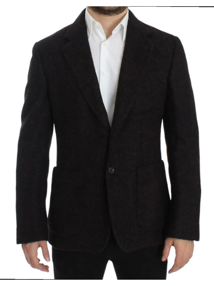 Bordeaux alpaga two button blazer