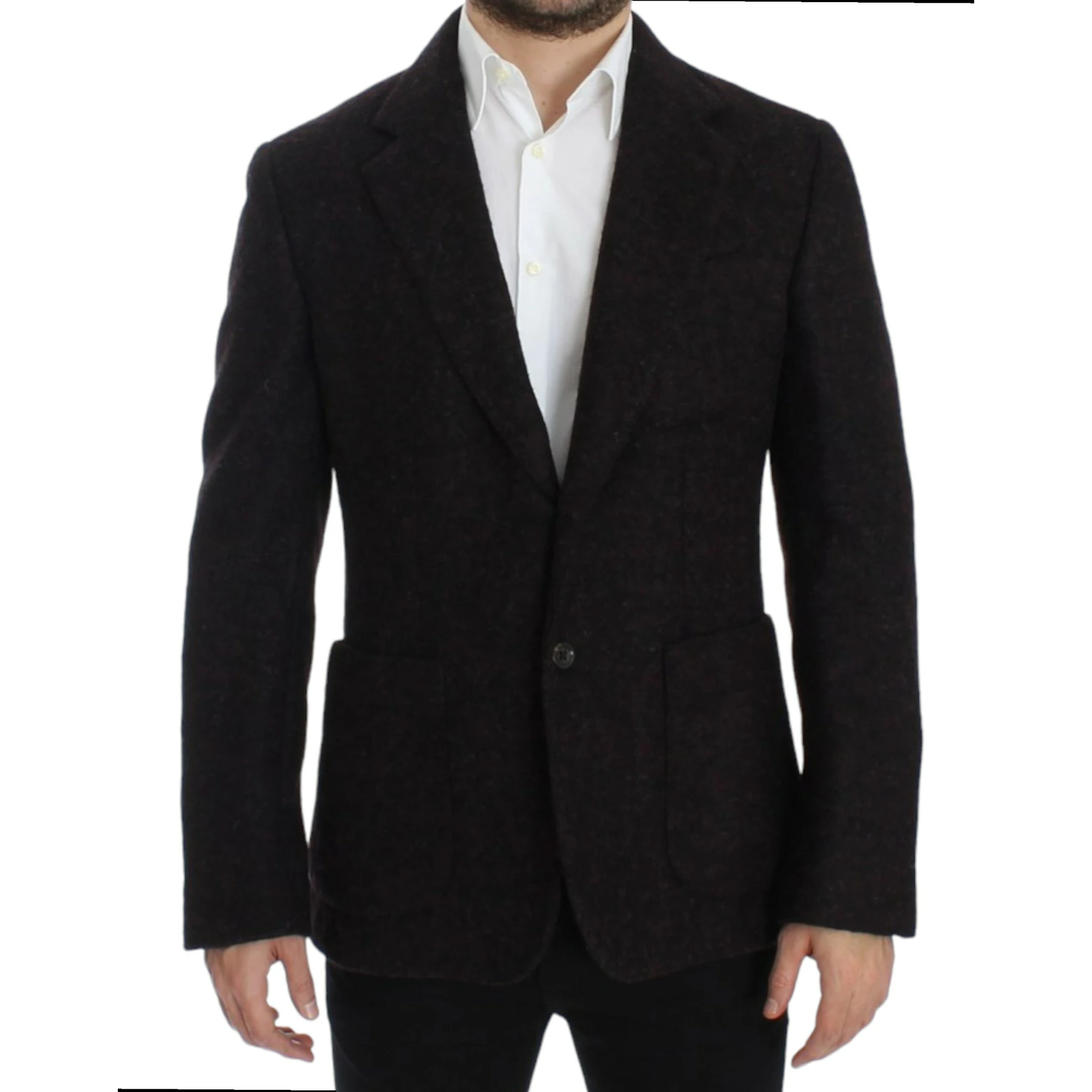 Bordeaux alpaga two button blazer