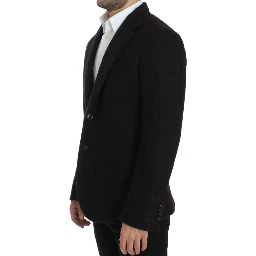 Bordeaux alpaga two button blazer