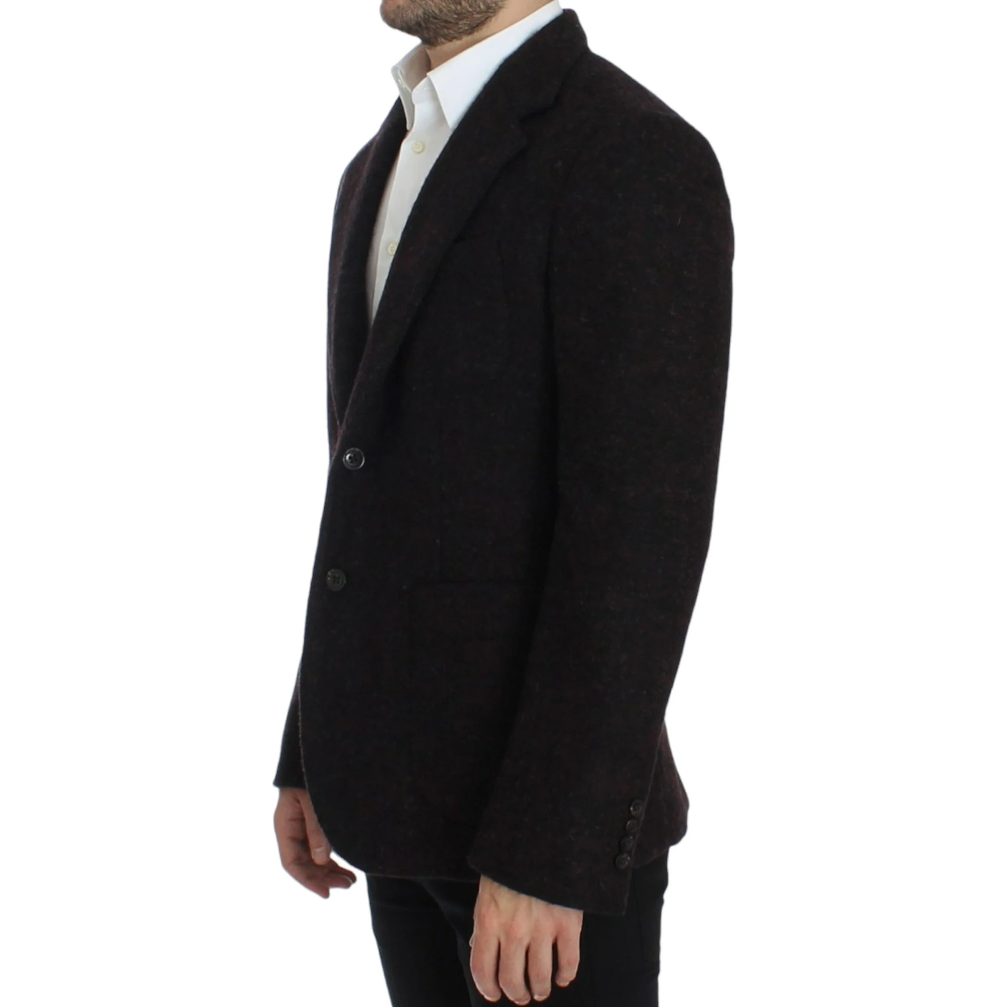Bordeaux alpaga two button blazer