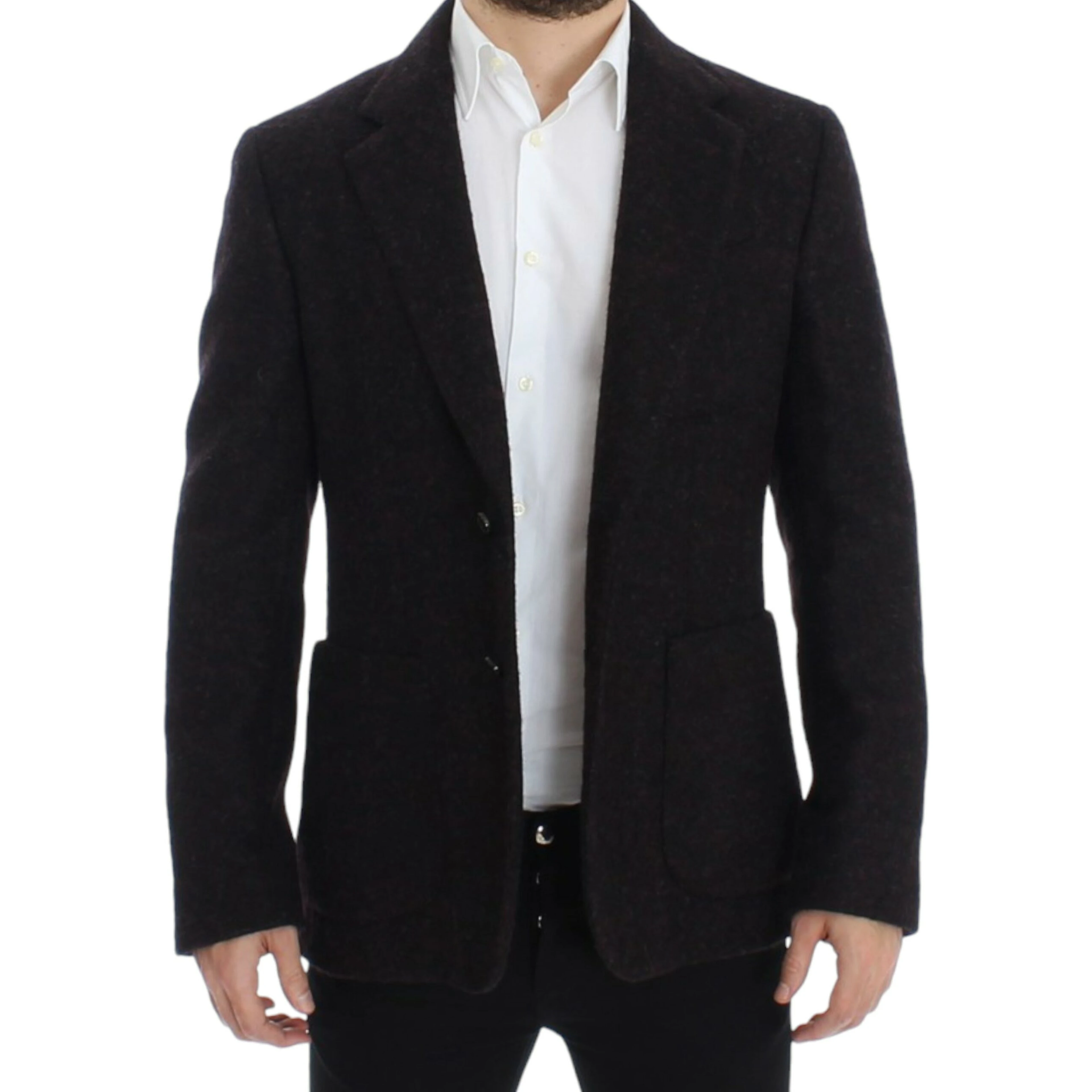Bordeaux alpaga two button blazer