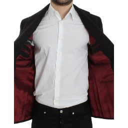 Bordeaux alpaga two button blazer