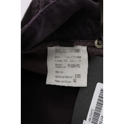 Brown Cotton Cropped Casual Pants