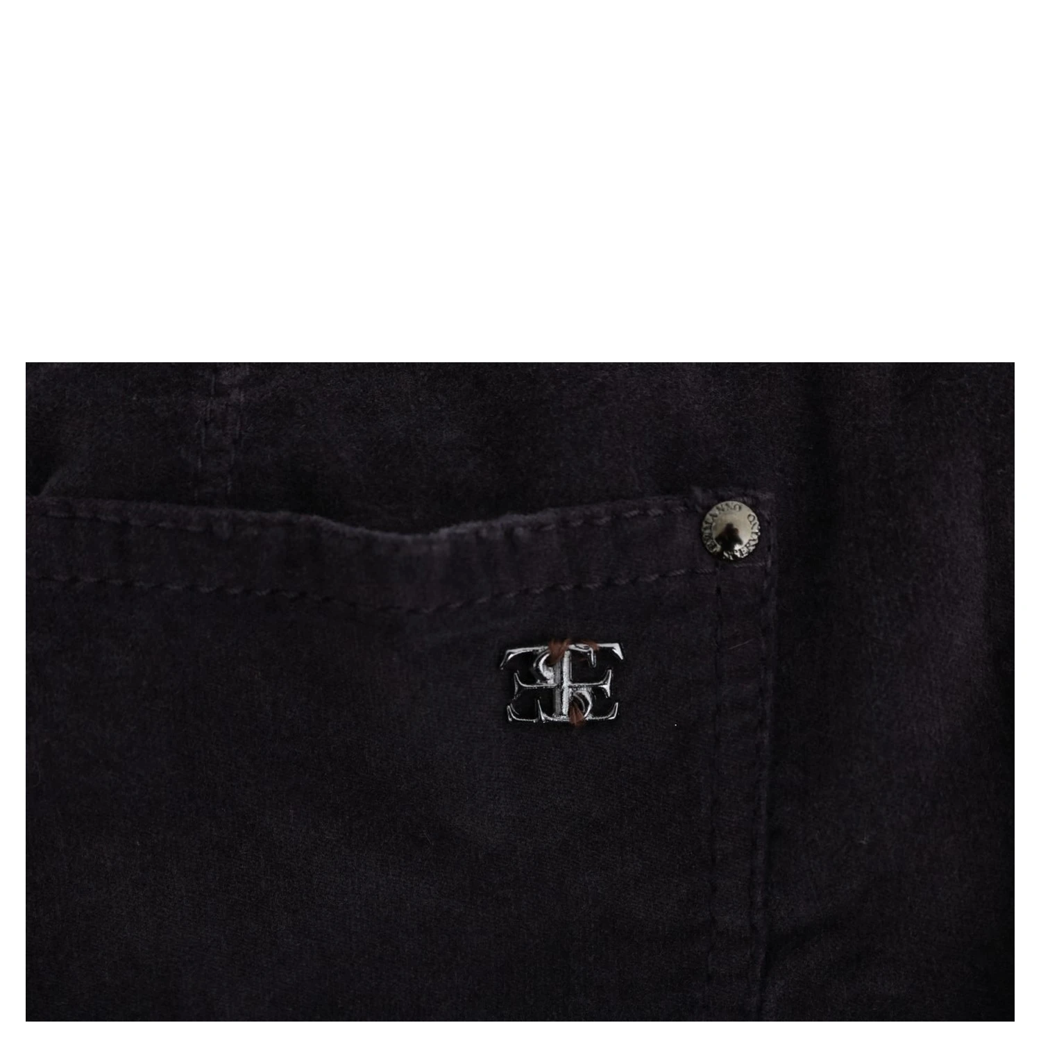 Brown Cotton Cropped Casual Pants