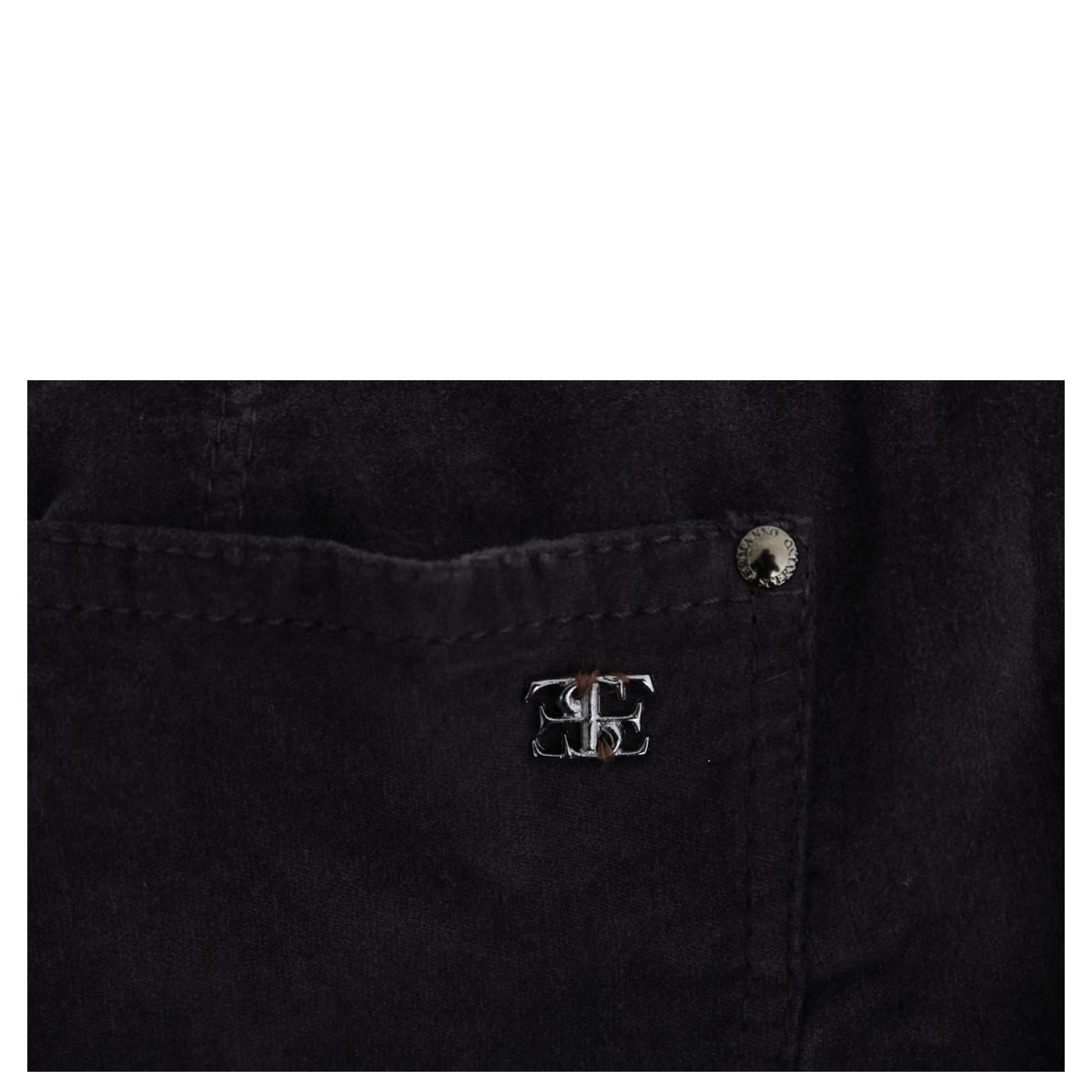 Brown Cotton Cropped Casual Pants