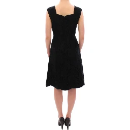 Black floral lace sicily runway dress