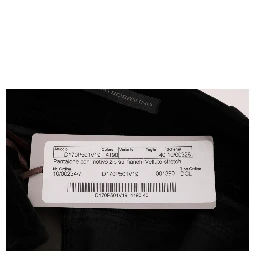 Black Viscose Blend Velvet Cropped Pants