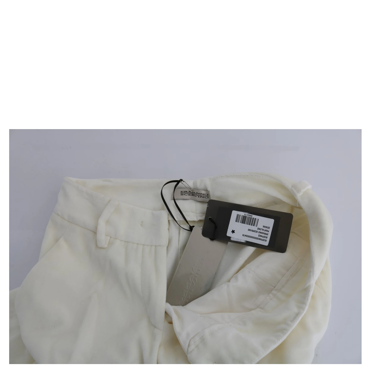 White Cotton Regular Fit Casual Pants
