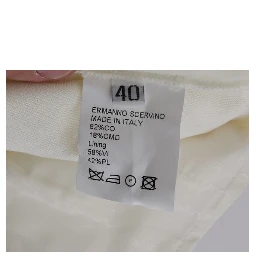White Cotton Regular Fit Casual Pants