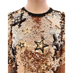 Masterpiece gold sequined crystal swarovski dress