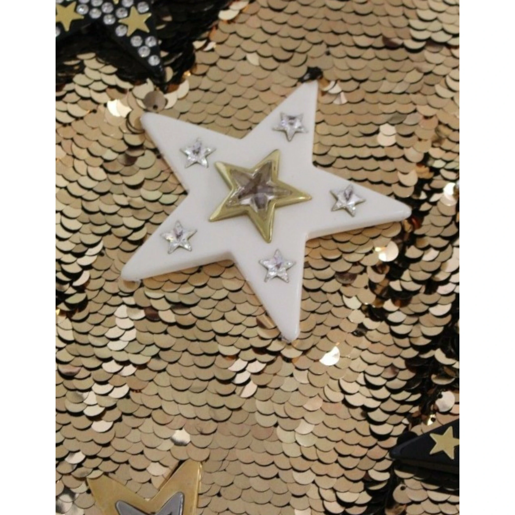 Masterpiece gold sequined crystal swarovski dress