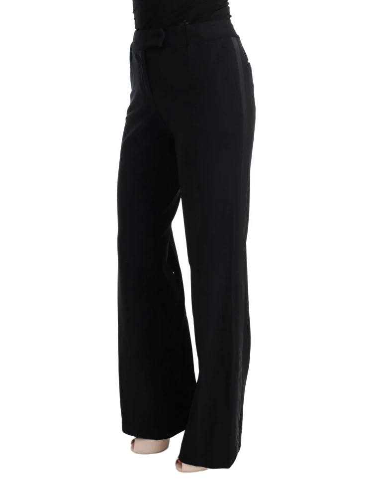 Black Viscose Flare Bootcut Pants alternative