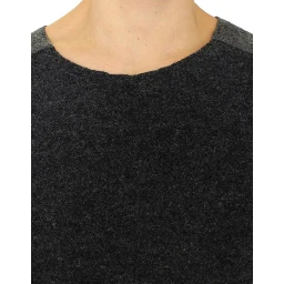 Gray wool crewneck sweater