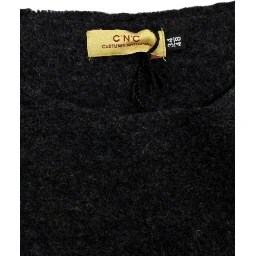 Gray wool crewneck sweater