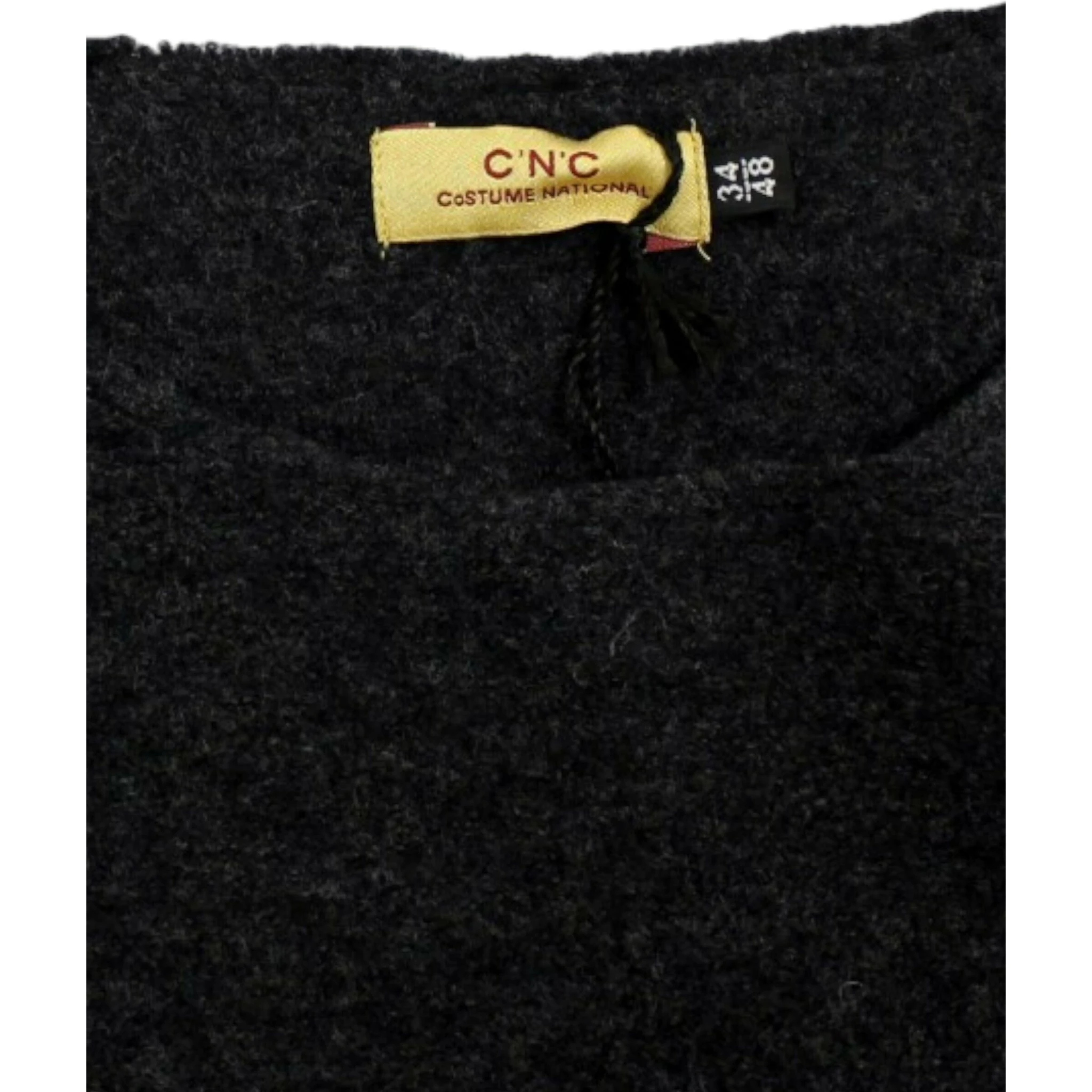 Gray wool crewneck sweater