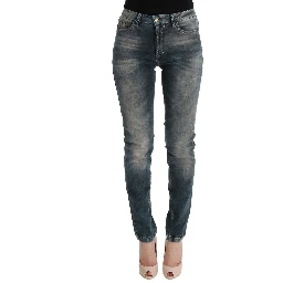 Blue Wash Cotton Blend Slim Fit Jeans