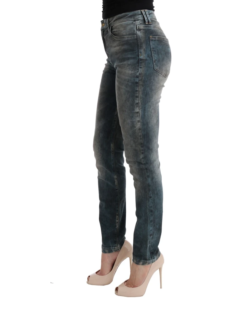 Blue Wash Cotton Blend Slim Fit Jeans alternative