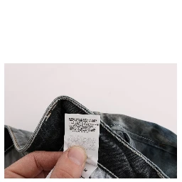 Blue Wash Cotton Blend Slim Fit Jeans