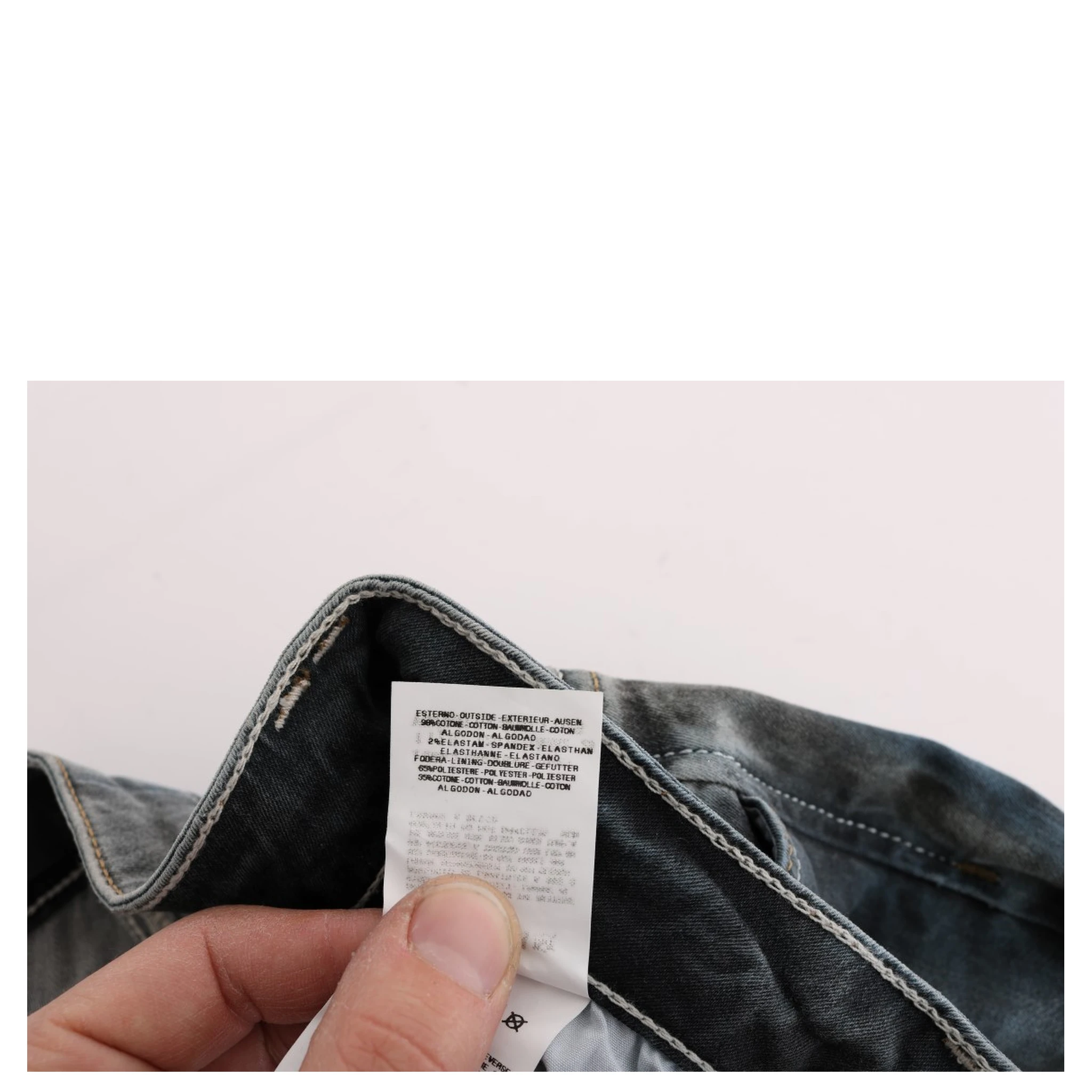 Blue Wash Cotton Blend Slim Fit Jeans