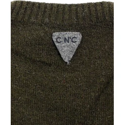 Brown striped crewneck sweater