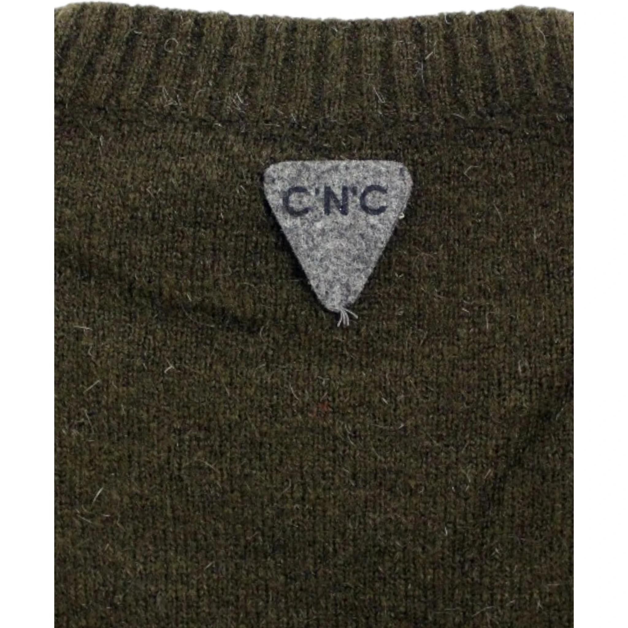 Brown striped crewneck sweater