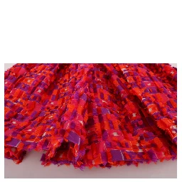 Pink Patterned A-line Above Knees Dress