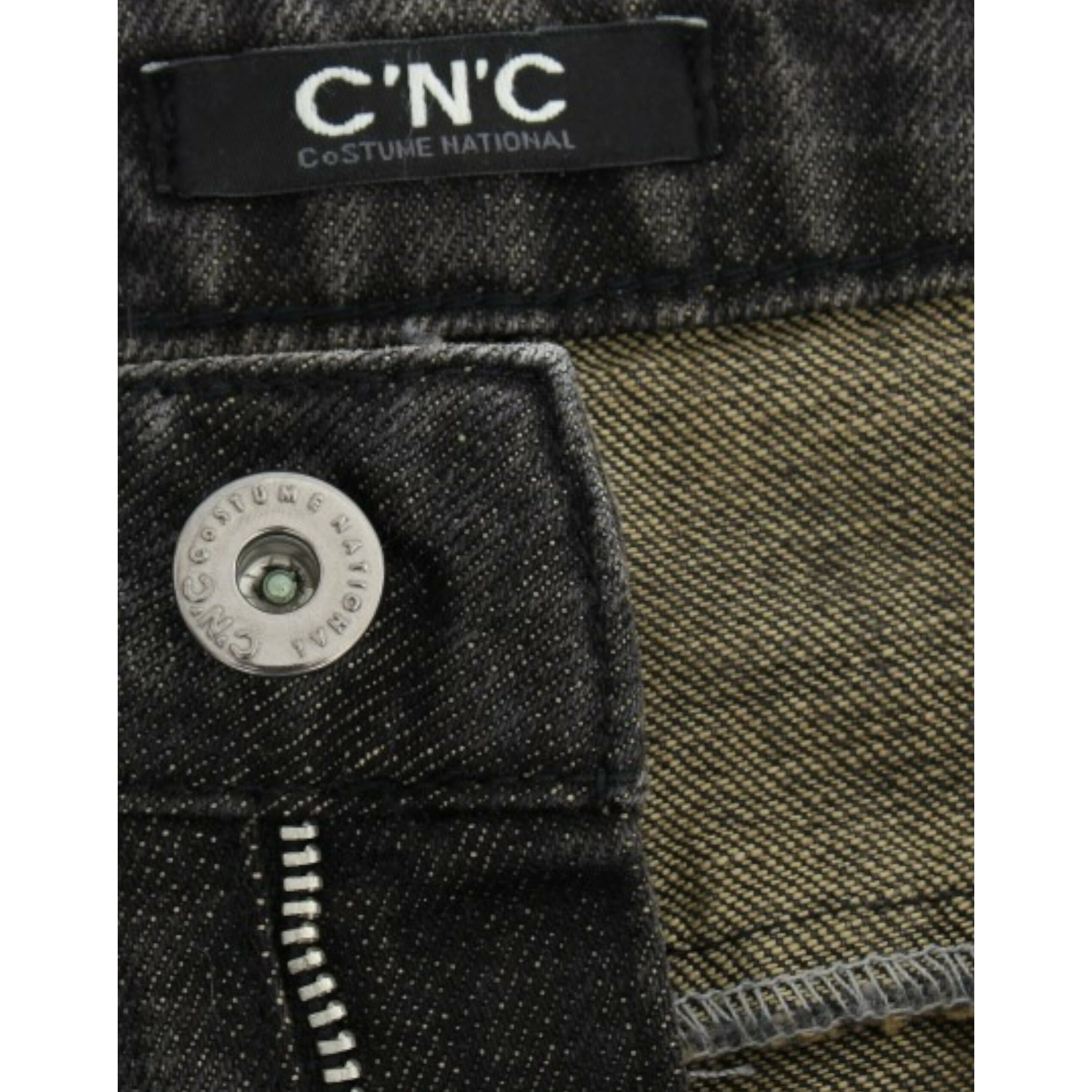 Gray distressed jeans