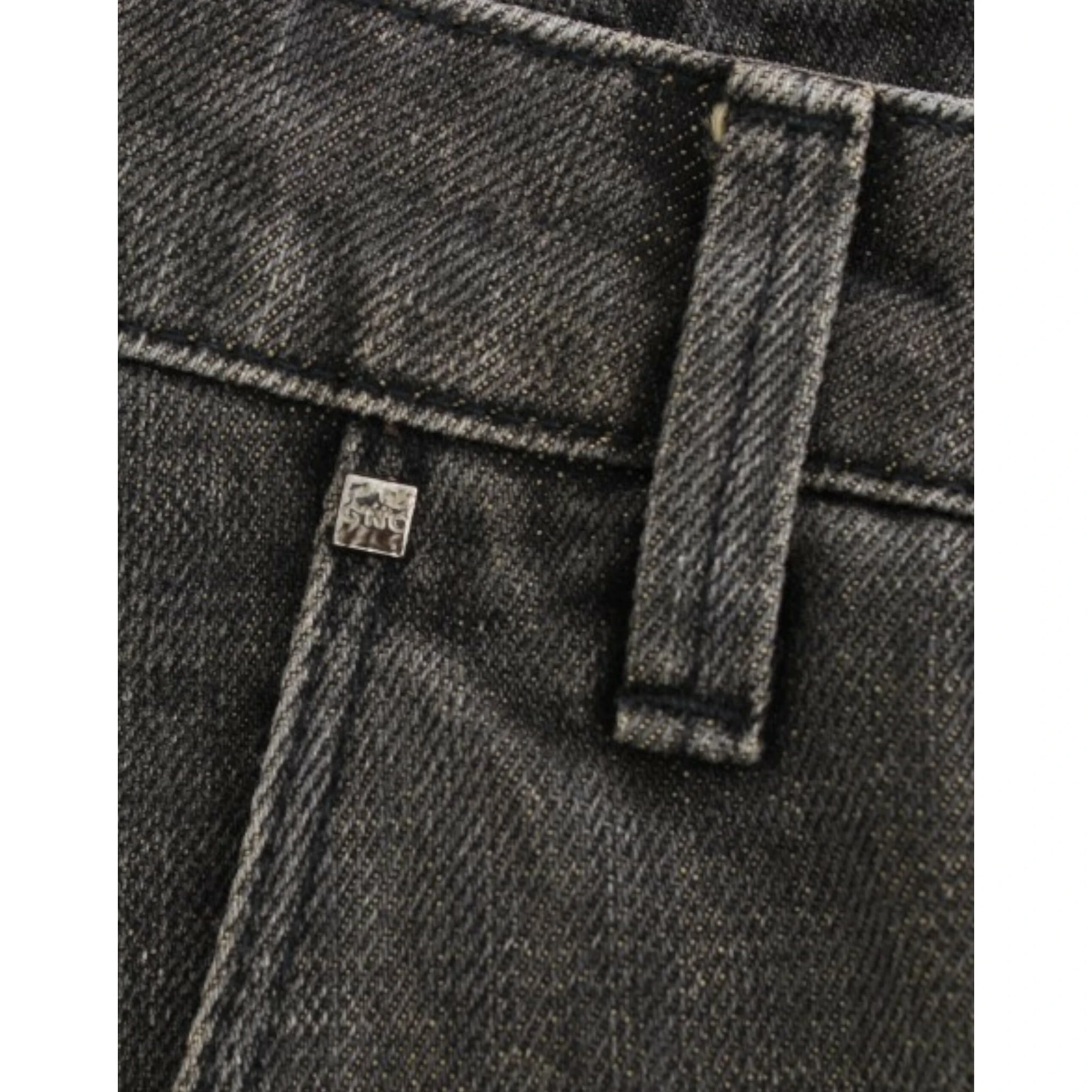 Gray distressed jeans