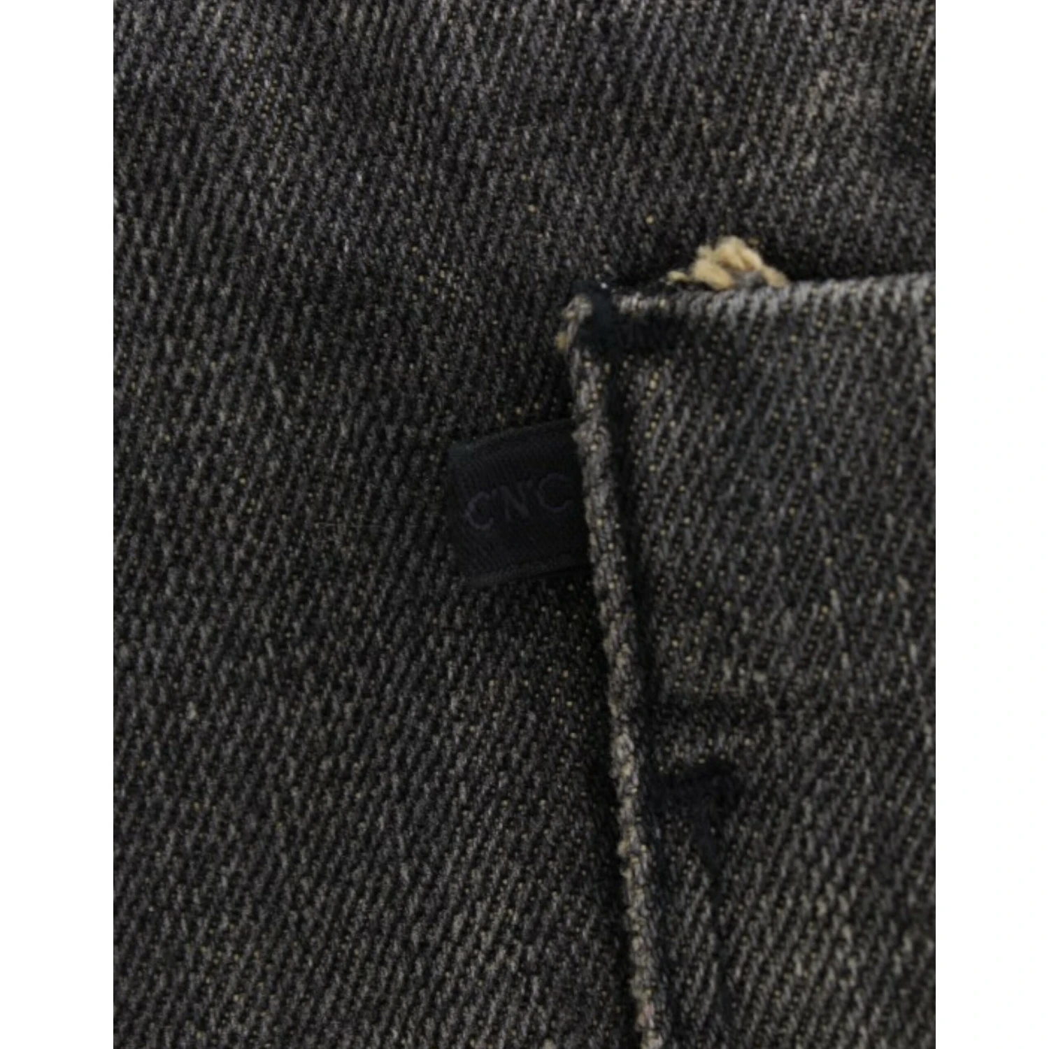 Gray distressed jeans