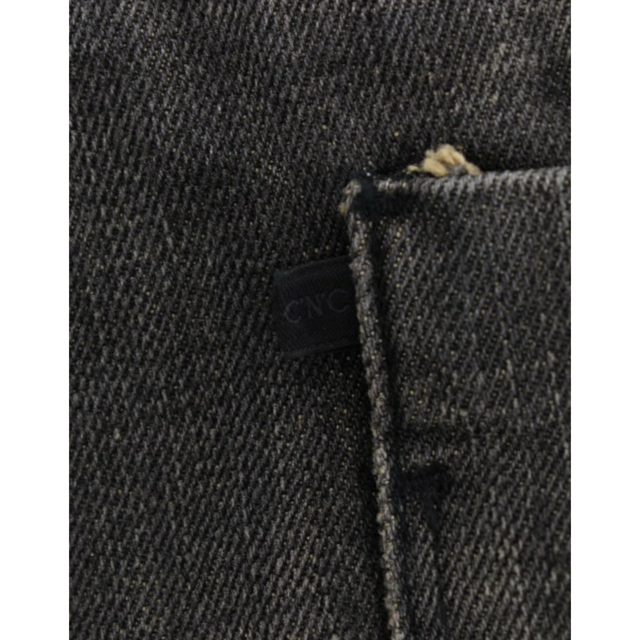 Gray distressed jeans