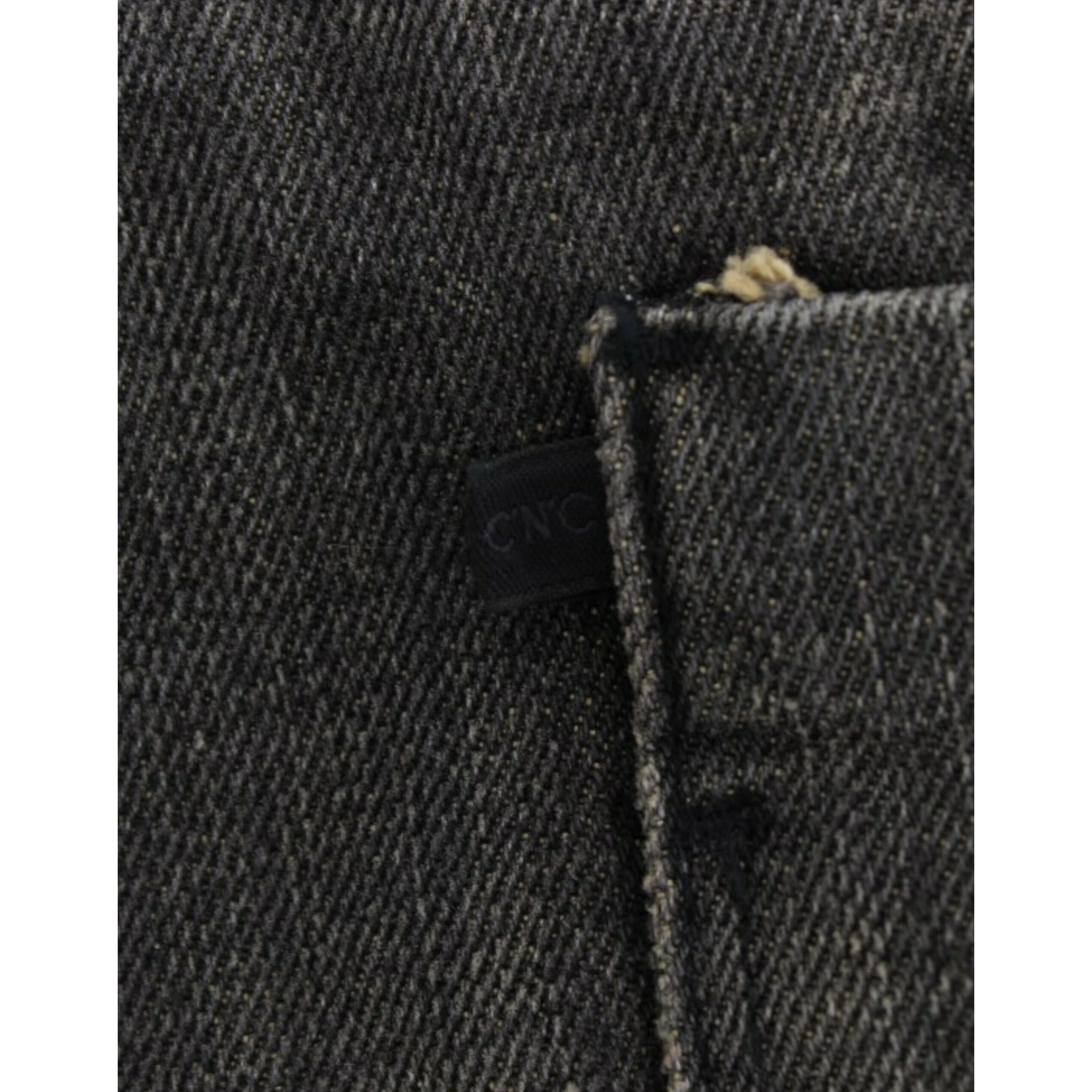 Gray distressed jeans