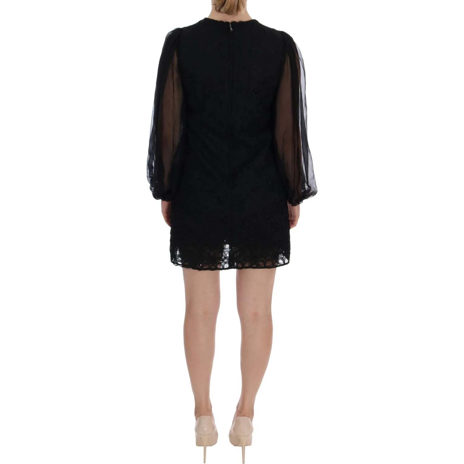 Black Lace Red Heart Shift Dress