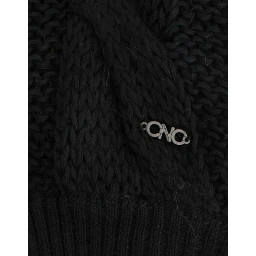 Chic Sleeveless Knitted Vest Cardigan In Black