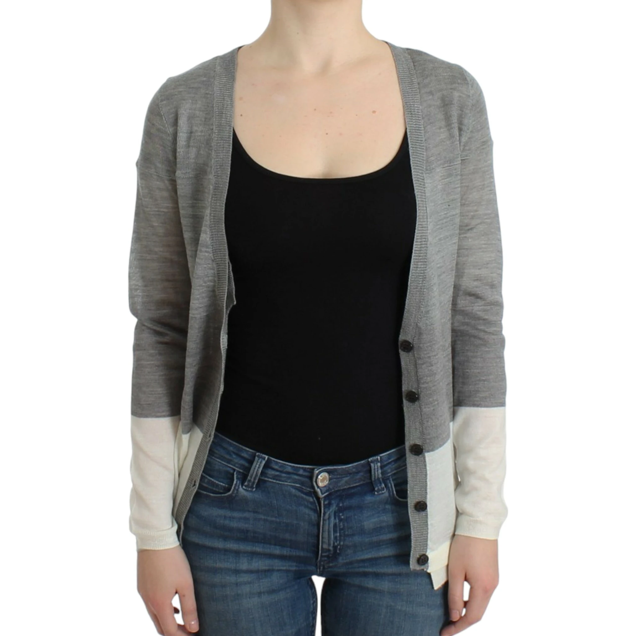 Gray lightweight cardigan