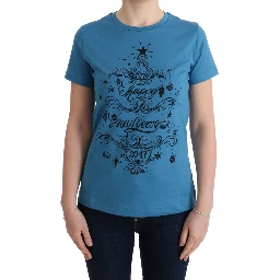 Blue Cotton 2017 Motive T-Shirt