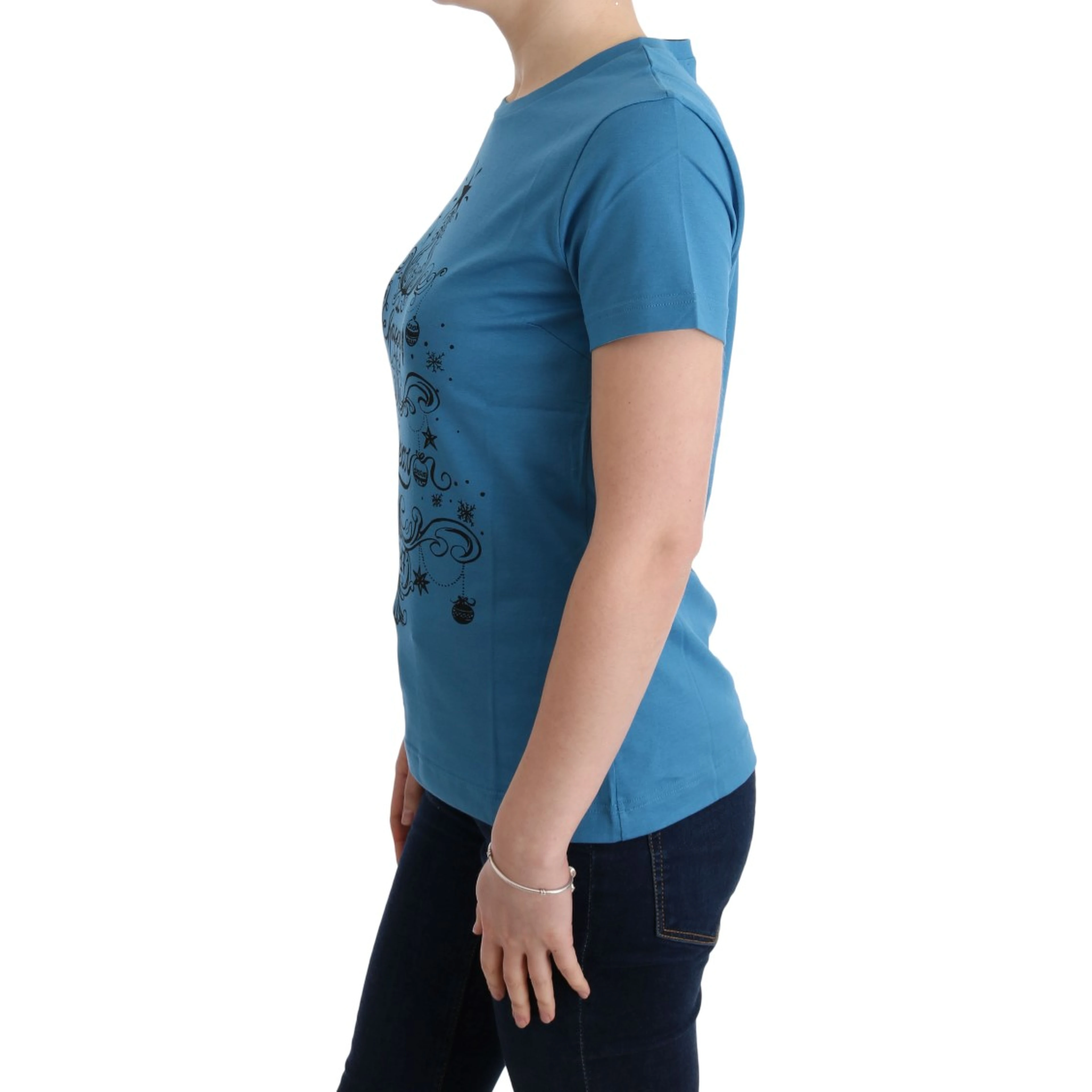 Blue Cotton 2017 Motive T-Shirt