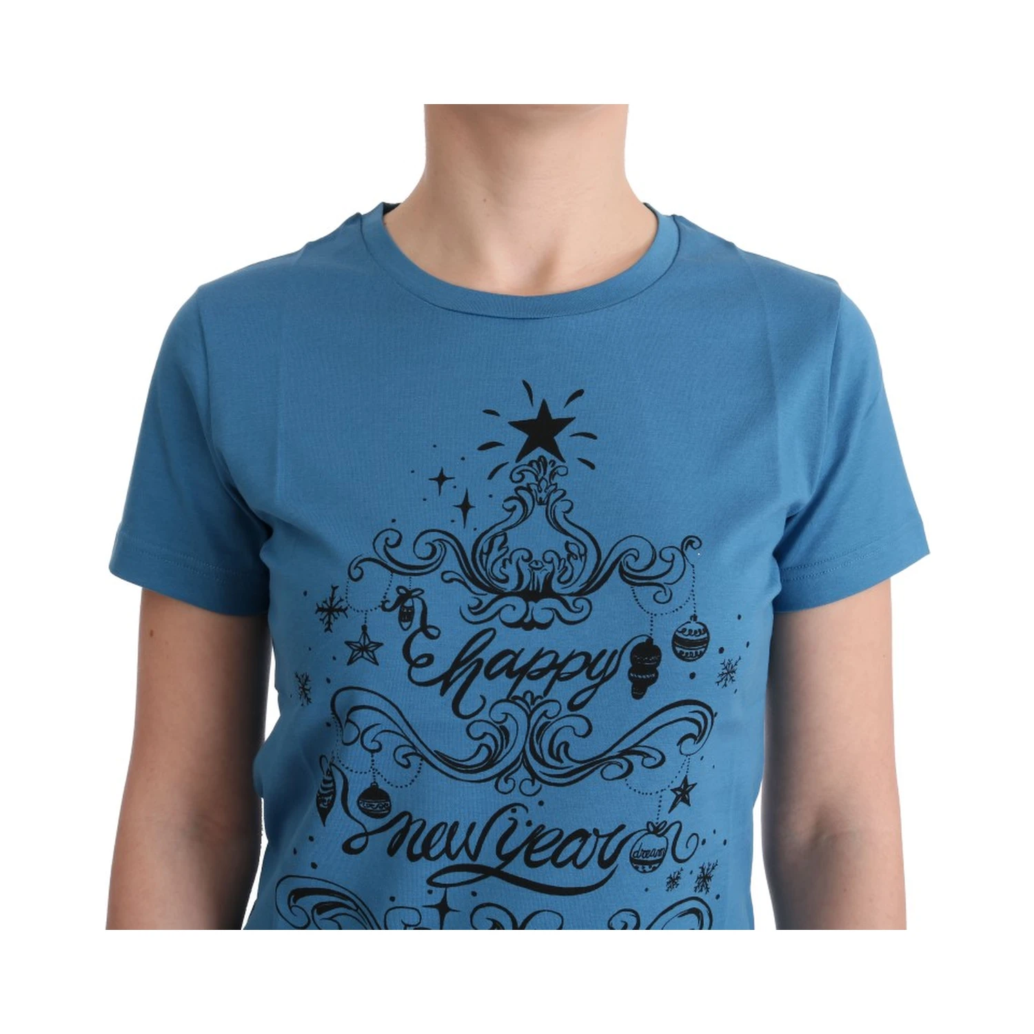 Blue Cotton 2017 Motive T-Shirt