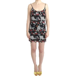 Floral silk mini dress