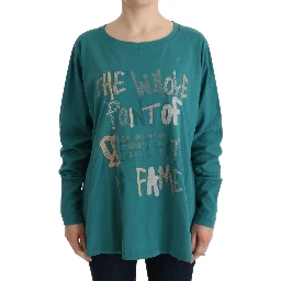 Green Cotton Oversized Sweater