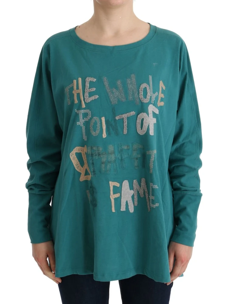 Green Cotton Oversized Sweater