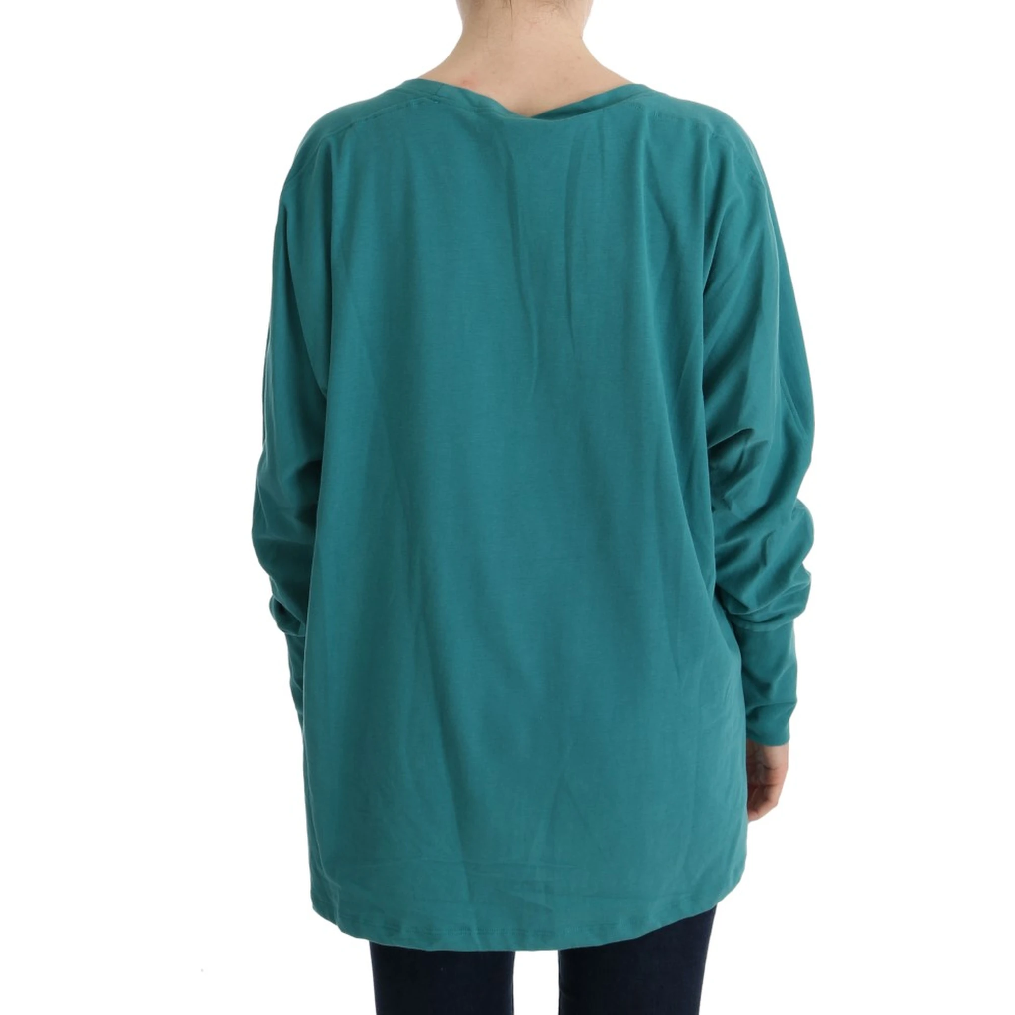 Green Cotton Oversized Sweater
