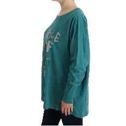 Green Cotton Oversized Sweater