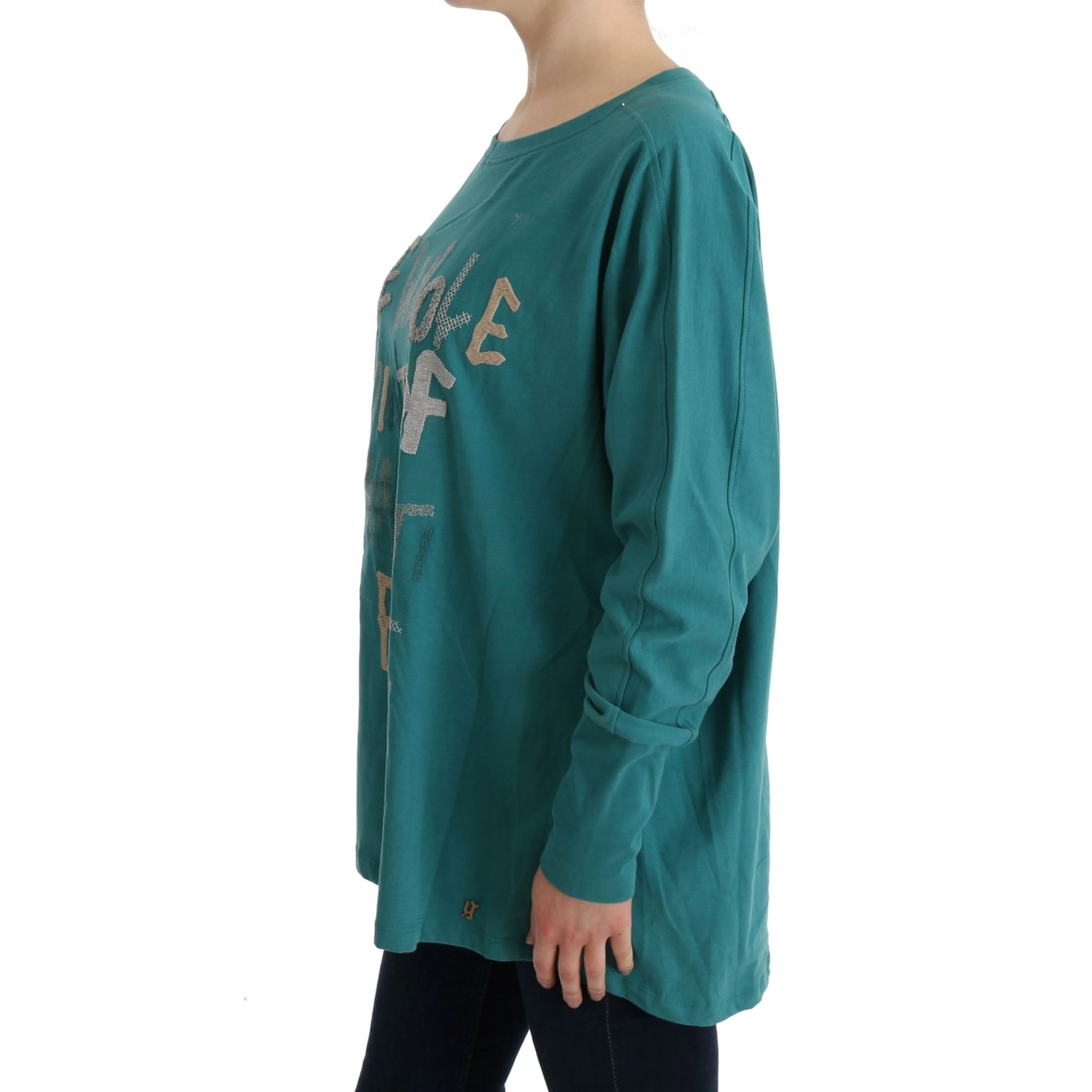 Green Cotton Oversized Sweater