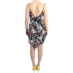 Floral silk mini dress