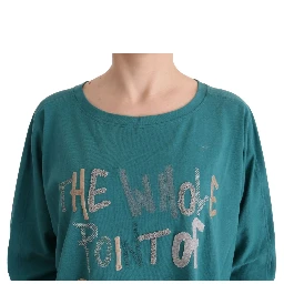 Green Cotton Oversized Sweater