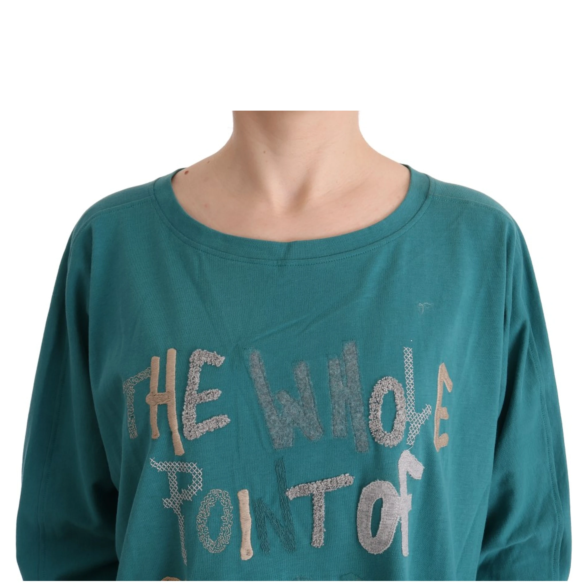 Green Cotton Oversized Sweater