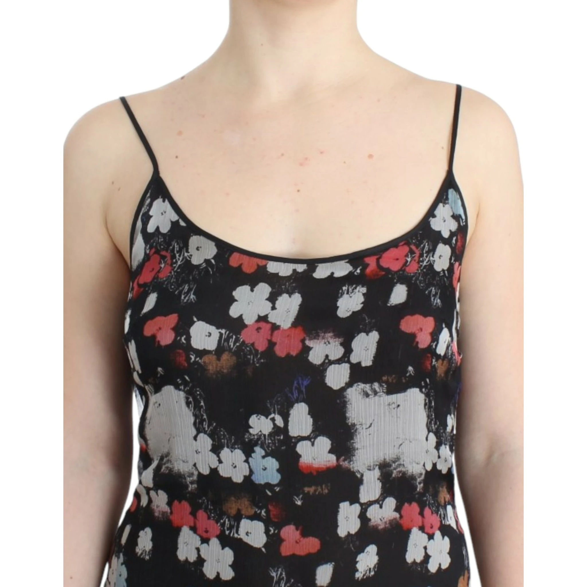 Floral silk mini dress