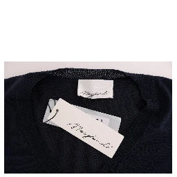 Blue Wool Long Sleeve Shift Dress