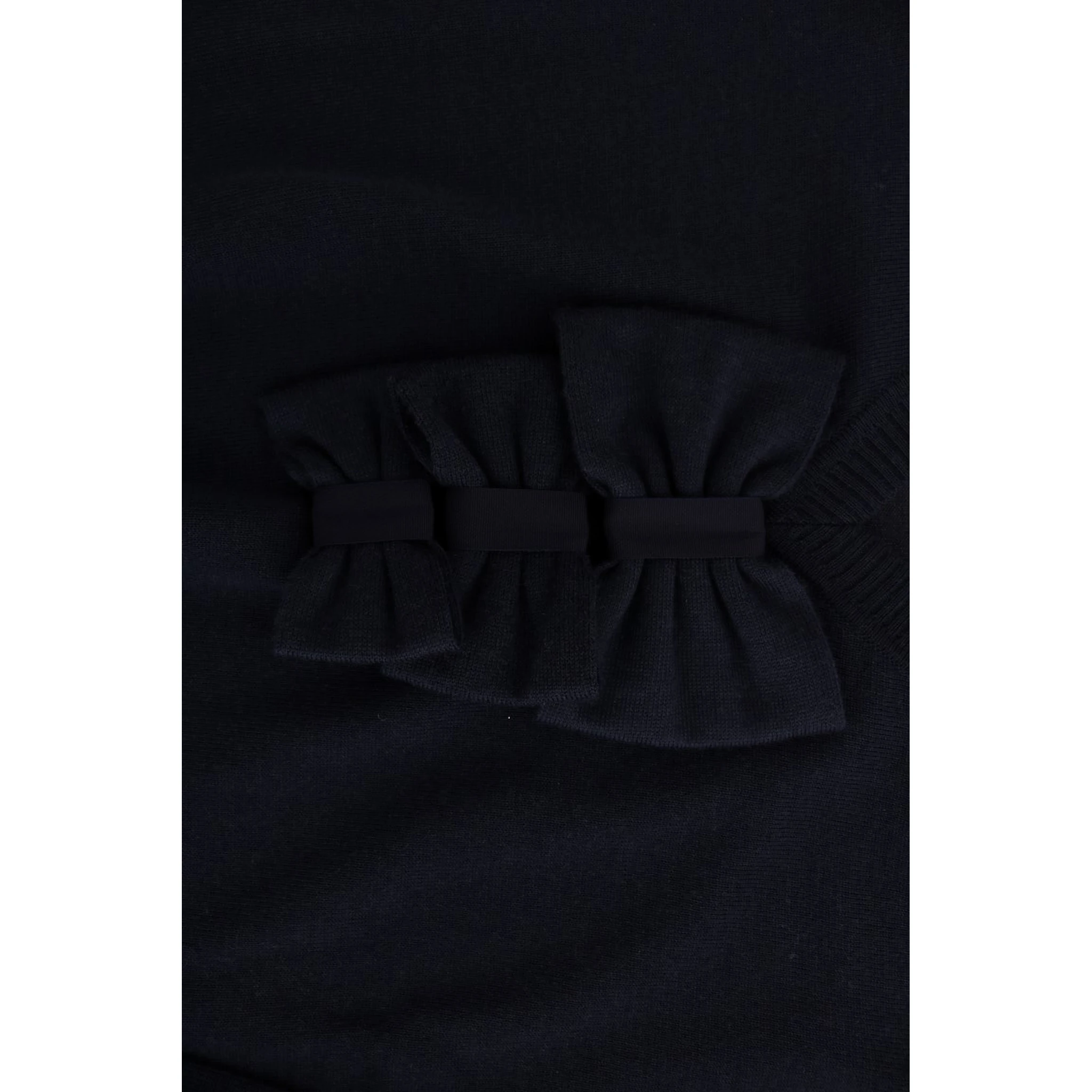 Blue Wool Long Sleeve Shift Dress