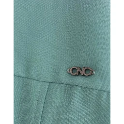 Elegant V-neck Midi Women's Dress In Green